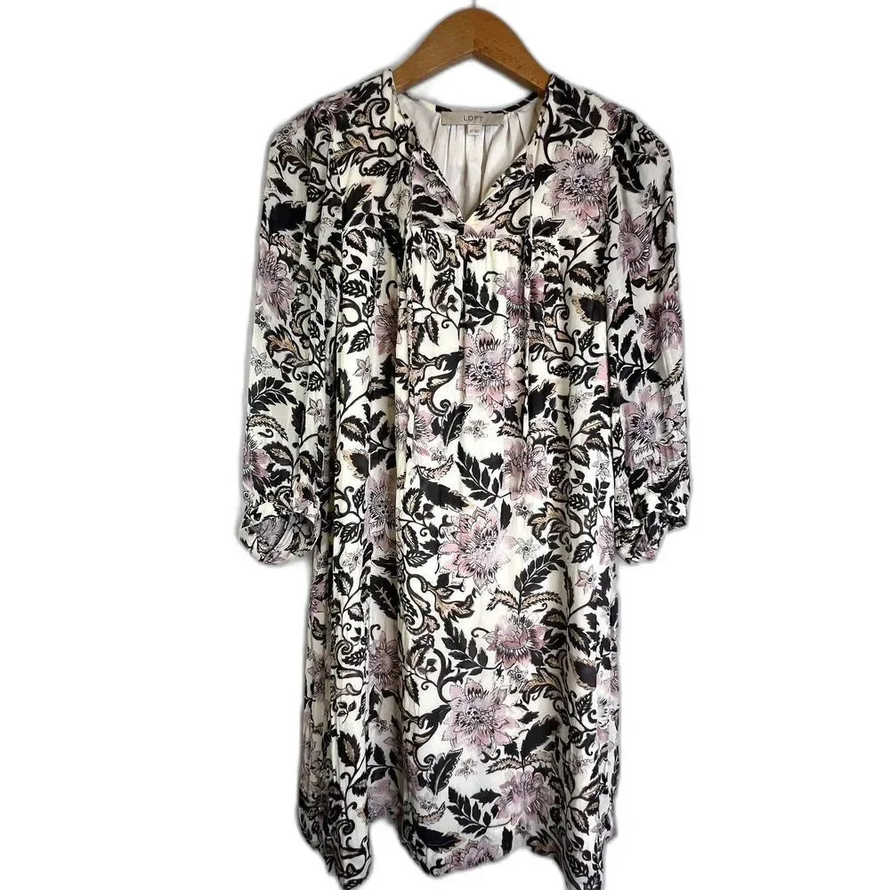 LOFT Floral Shift Dress Size XS